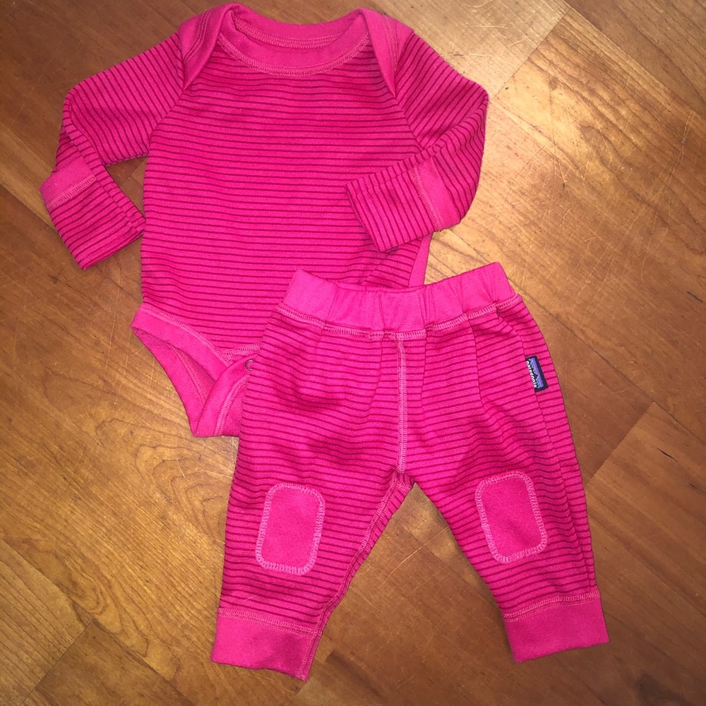 Patagonia midweight capilene baselayer, 0-3 mos
